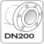 DN200(معادل۸اینچ)
